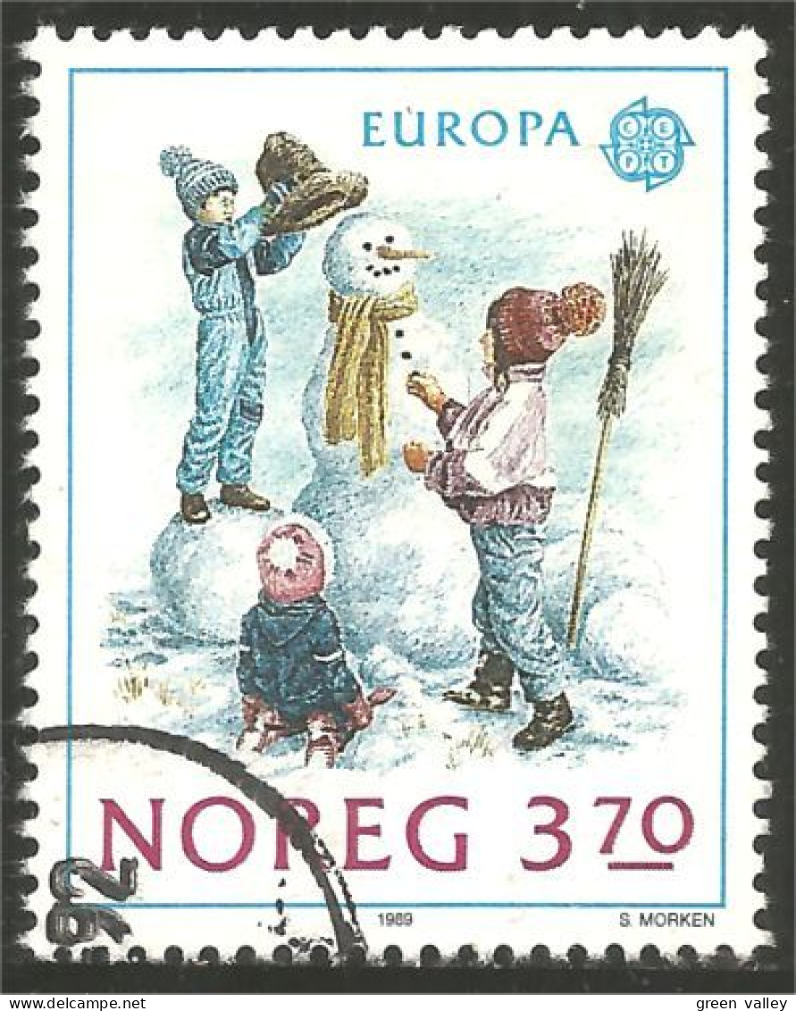 EU89-23b EUROPA-CEPT 1989 Norway Snowman Jeux Enfants Children Games Kinderspiele - Zonder Classificatie