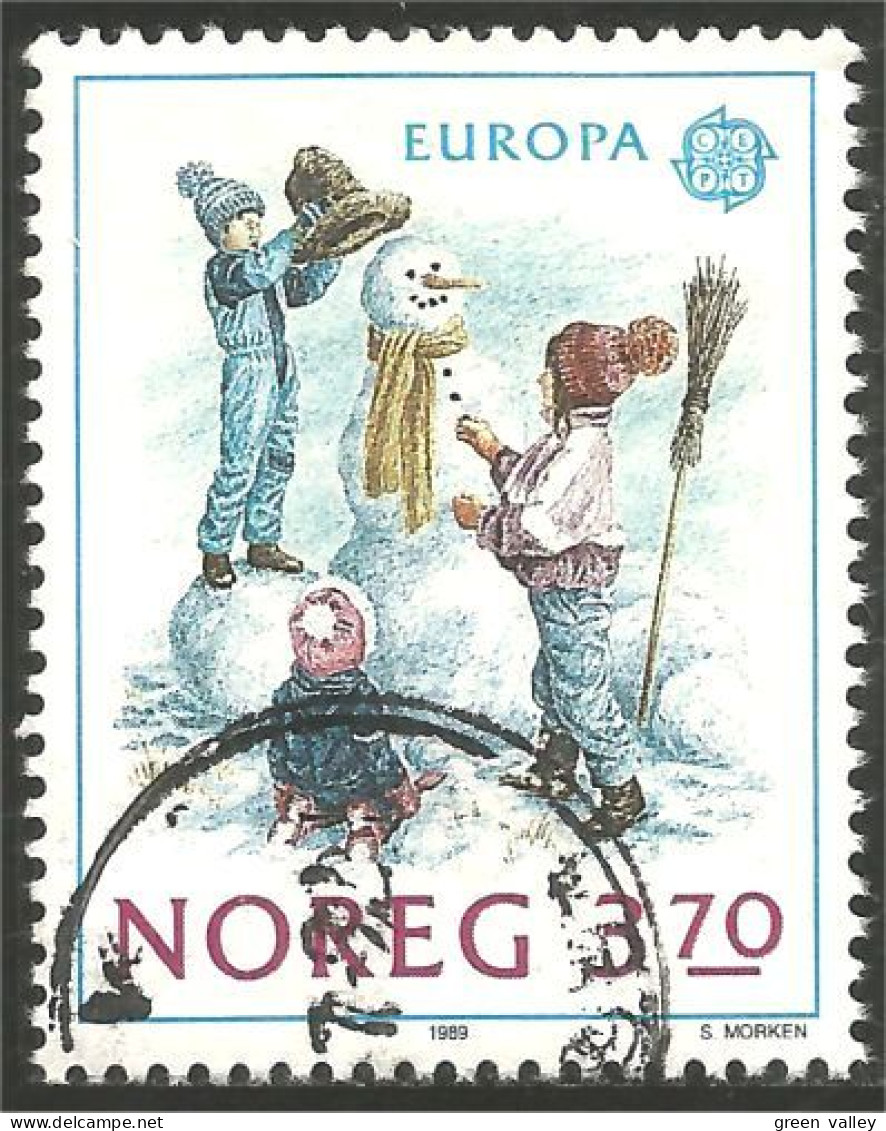 EU89-23a EUROPA-CEPT 1989 Norway Snowman Jeux Enfants Children Games Kinderspiele - 1989