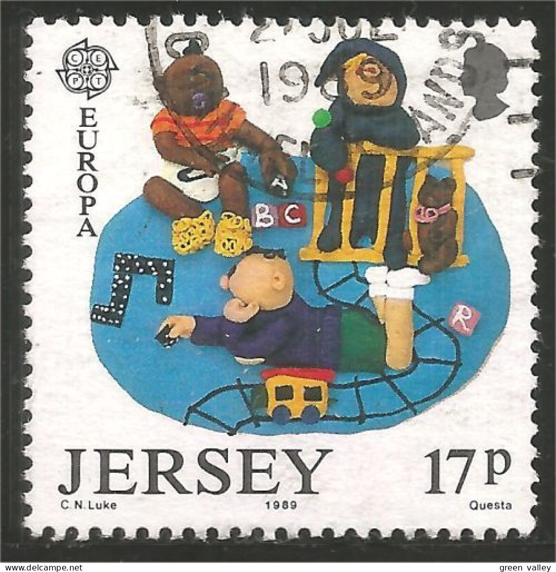 EU89-22 EUROPA-CEPT 1989 Jersey Dominos Jeux Enfants Children Games Kinderspiele - 1989