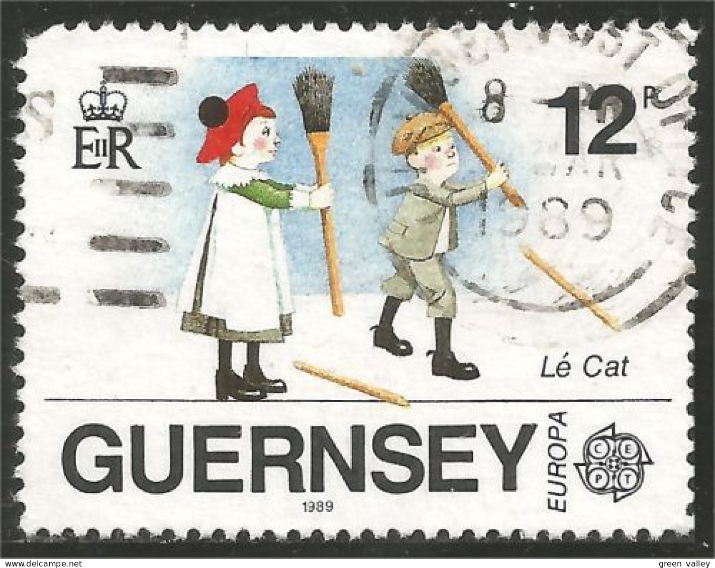 EU89-20b EUROPA-CEPT 1989 Guernsey Jeux Enfants Children Games Kinderspiele - Unclassified