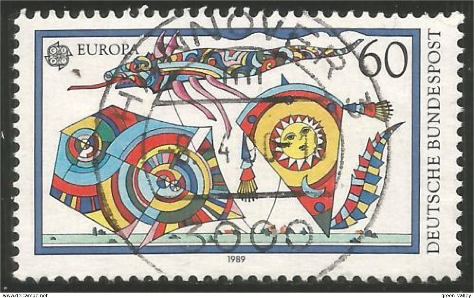 EU89-18a EUROPA-CEPT 1989 Germany Cerf-Volant Kite Jeux Enfants Children Games Kinderspiele - 1989