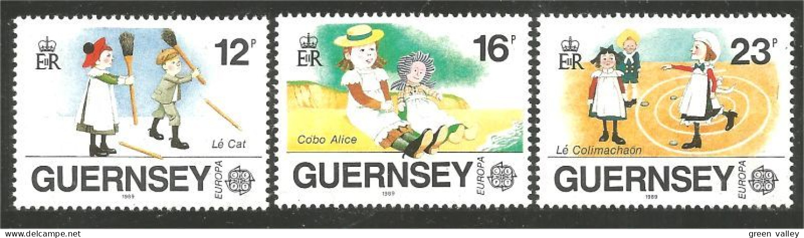 EU89-4 EUROPA-CEPT 1989 Guernsey Jeux Enfants Children Games Kinderspiele MNH ** Neuf SC - 1989