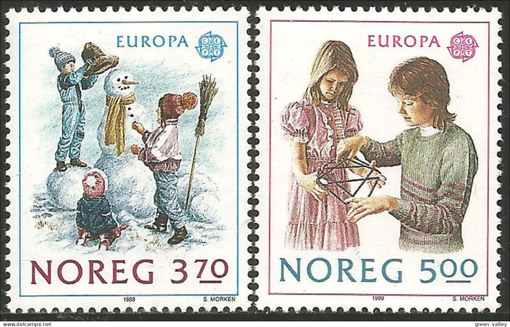 EU89-8 EUROPA-CEPT 1989 Norway Jeux Enfants Children Games Kinderspiele MNH ** Neuf SC - 1989
