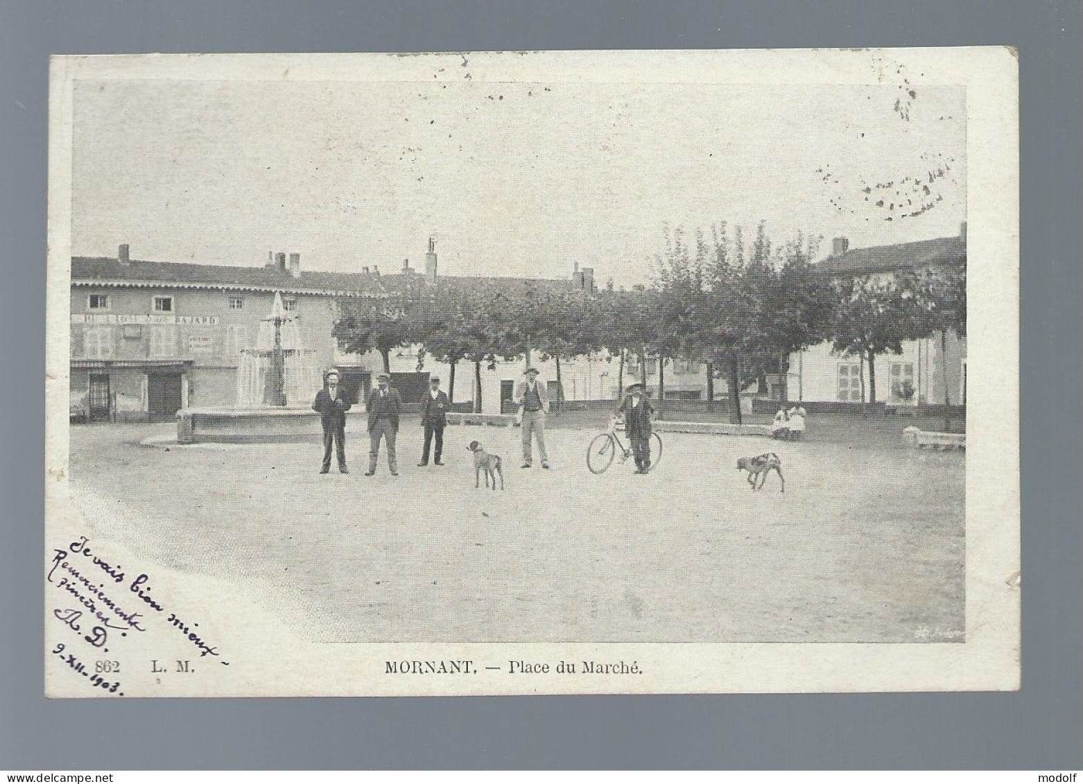 CPA - 69 - Mornant - Place Du Marché - Animée - Précurseur - Circulée En 1903 - Autres & Non Classés