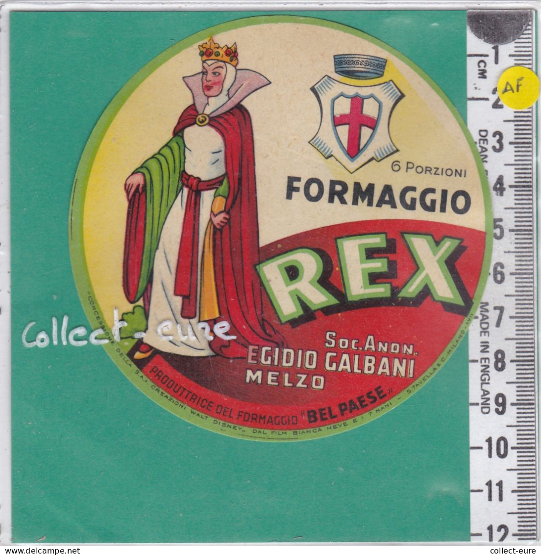 C1341 FROMAGE FORMAGGIO REX EGIDIO GALBANI LELZO 6 PORTIONS ITALIE - Quesos