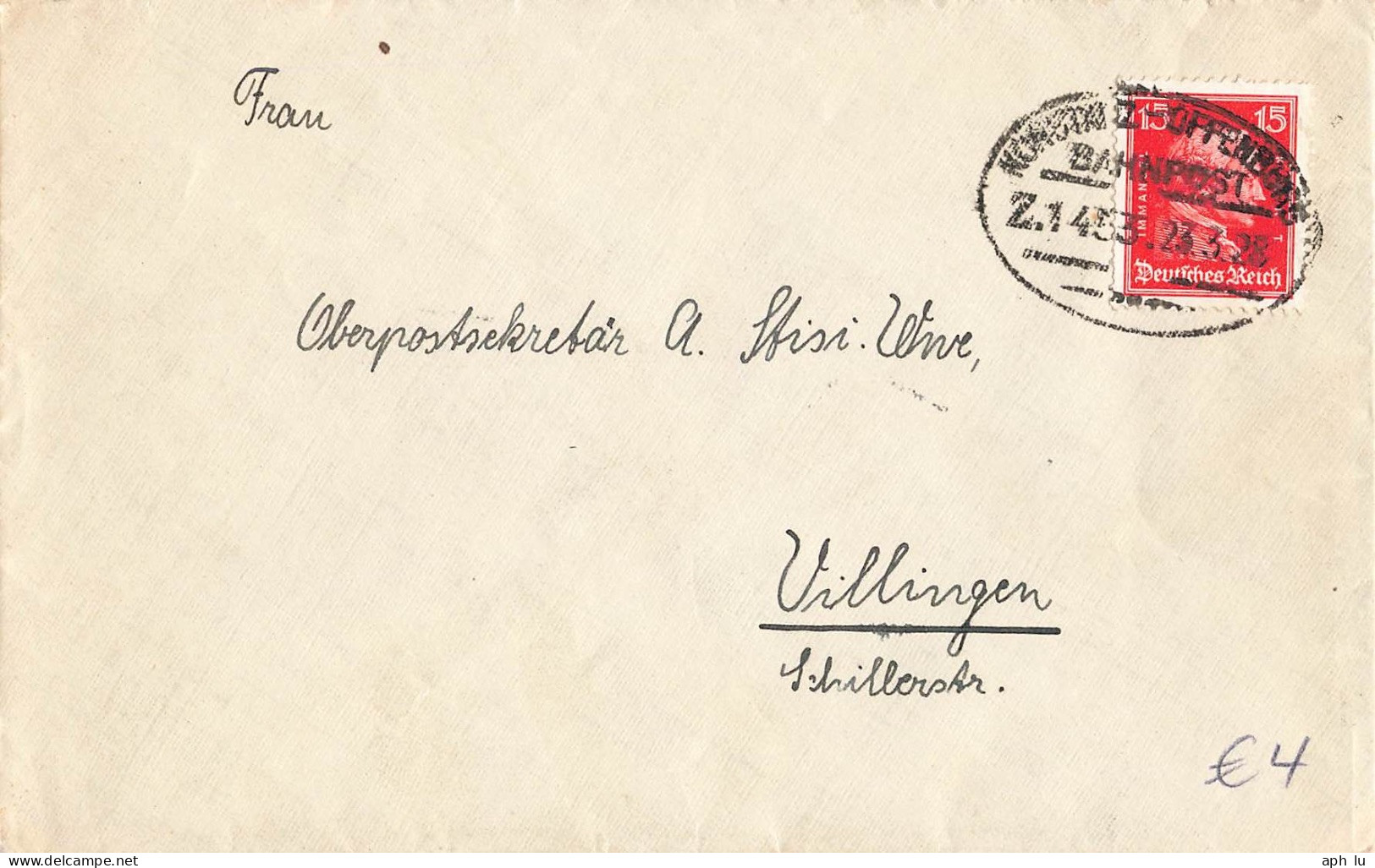 Bahnpost (Ambulant; R.P.O./T.P.O.) Konstanz-Offenburg (ZA2545) - Cartas & Documentos