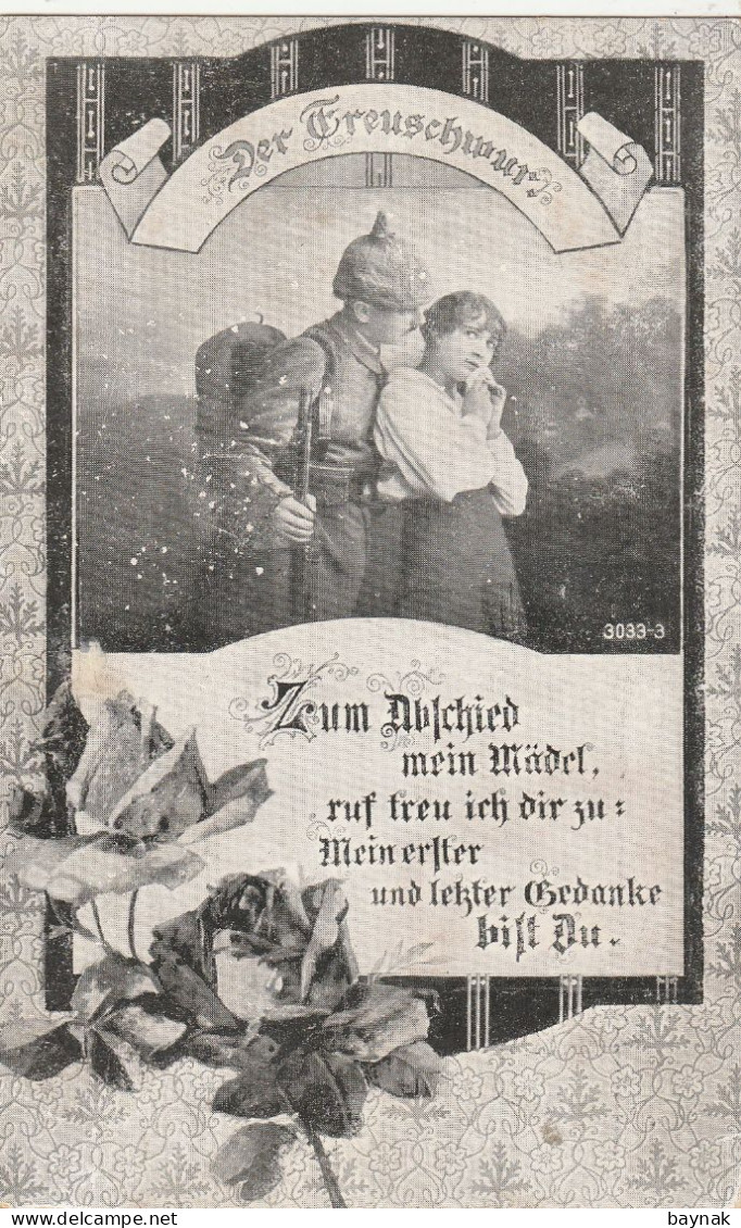 MIL3280  --  DEUTSCHLAND  --   SOLDAT  MIT PICKELHAUBE.& LADY  --  1917 - Guerra 1914-18