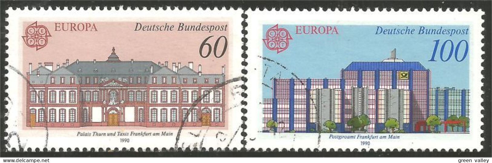 EU90-13c EUROPA-CEPT 1990 Germany Bureaux Postes Postal Houses - Autres & Non Classés