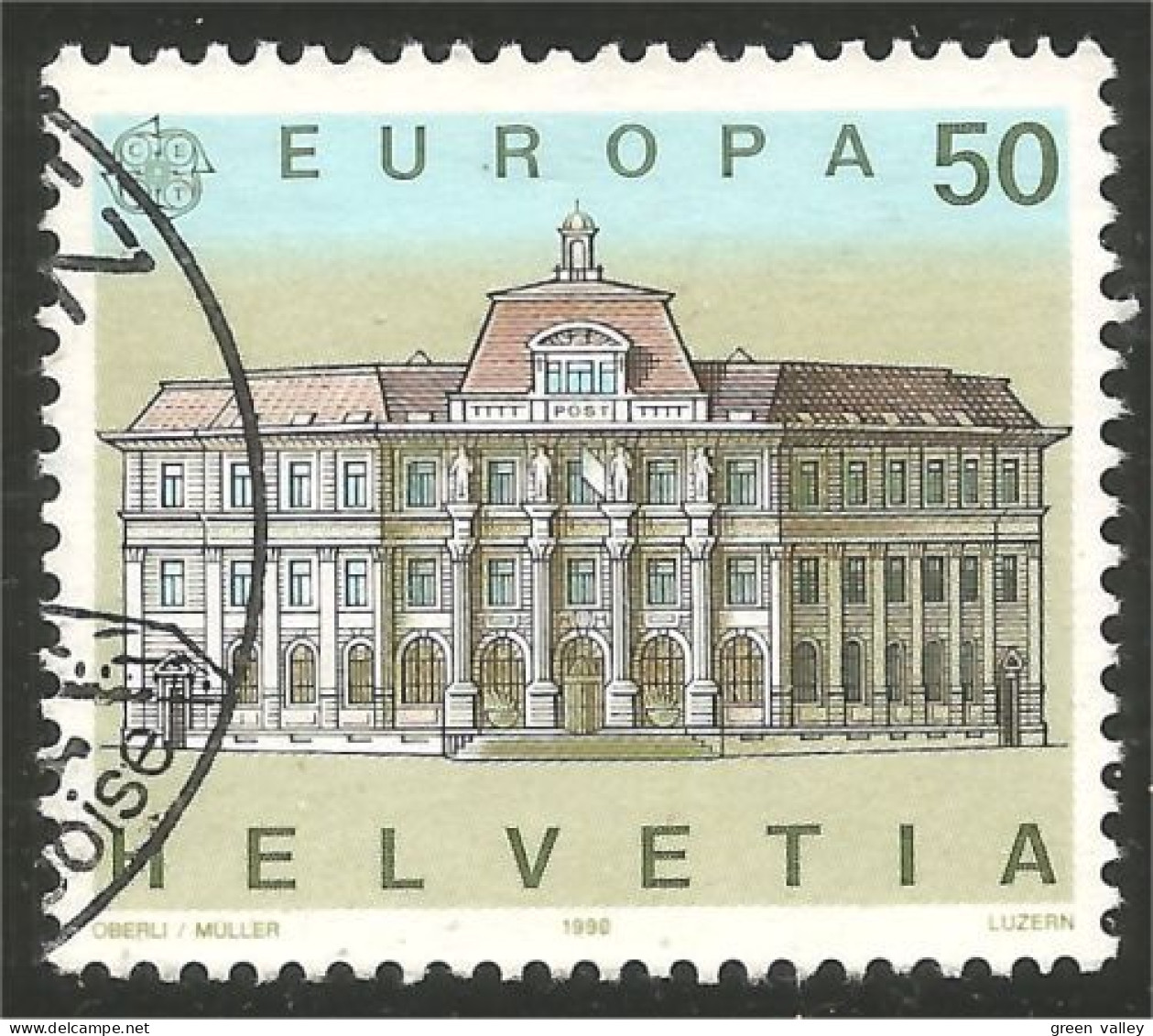 EU90-18b EUROPA-CEPT 1990 Suisse Bureaux Postes Postal Houses - Other & Unclassified