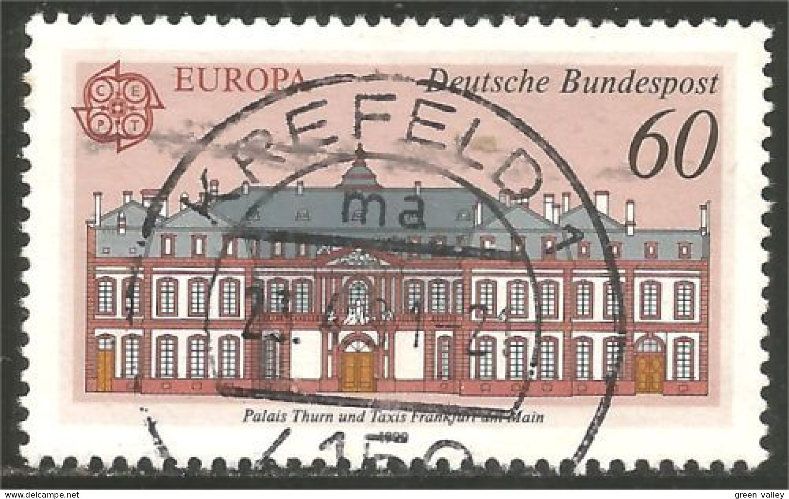 EU90-14a EUROPA-CEPT 1990 Allemagne KREFELD Bureaux Postes Postal Houses - 1990