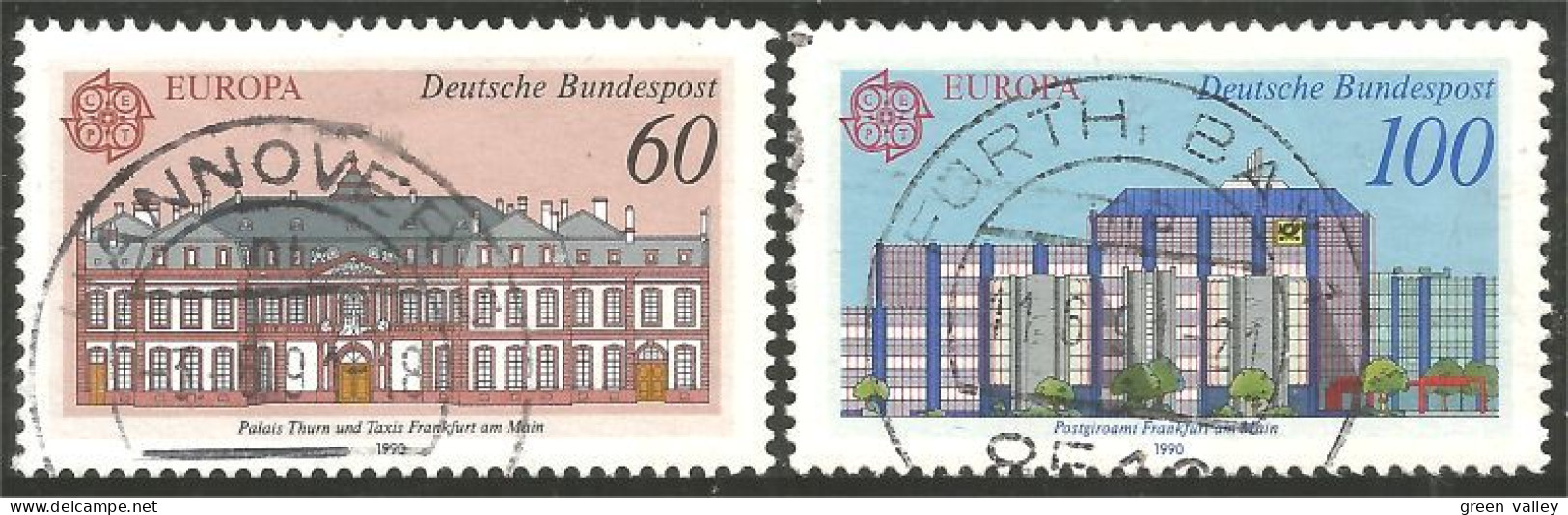 EU90-13a EUROPA-CEPT 1990 Germany HANNOVER Bureaux Postes Postal Houses - 1990