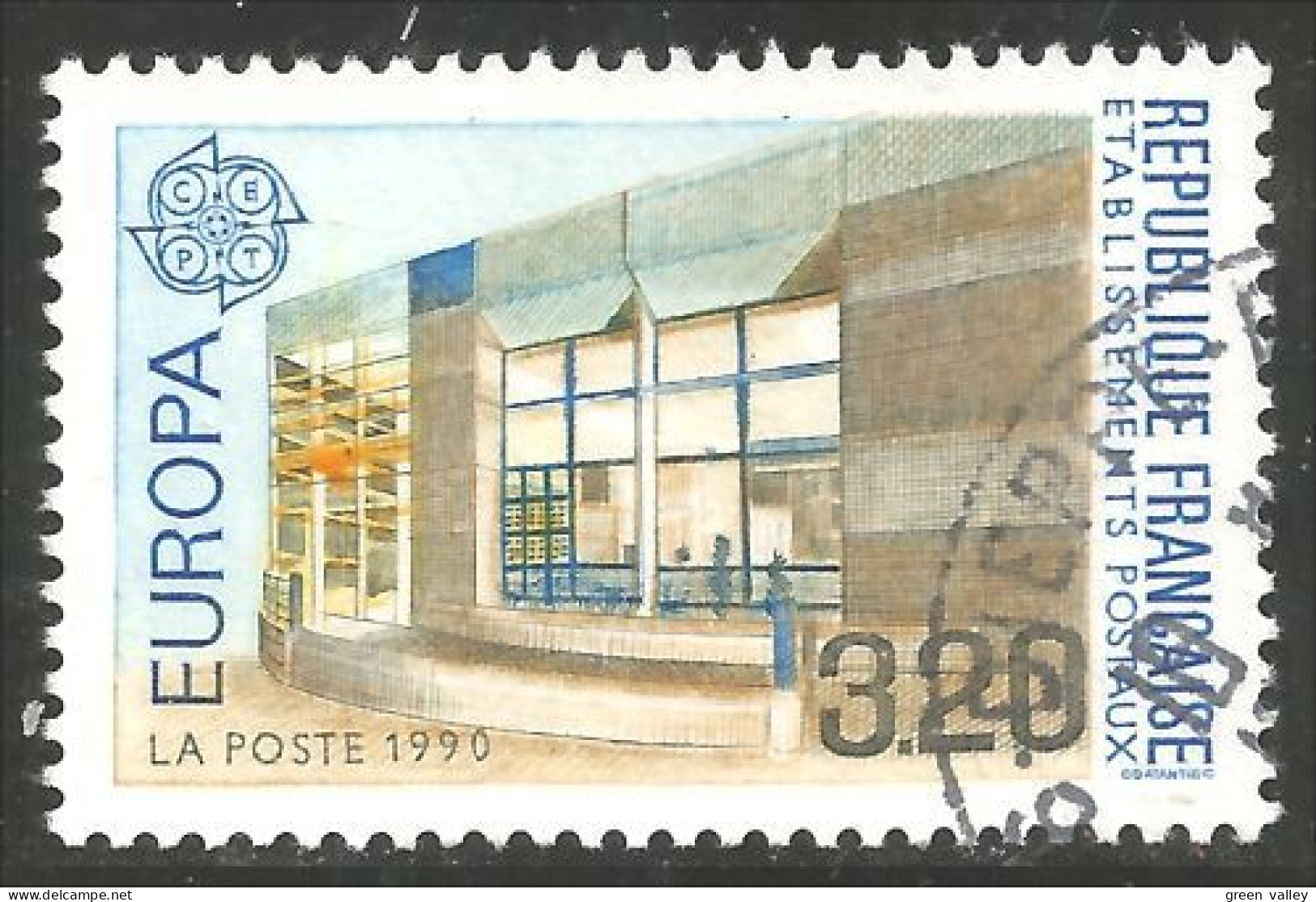 EU90-12a EUROPA-CEPT 1990 France Bureaux Postes Postal Houses - 1990