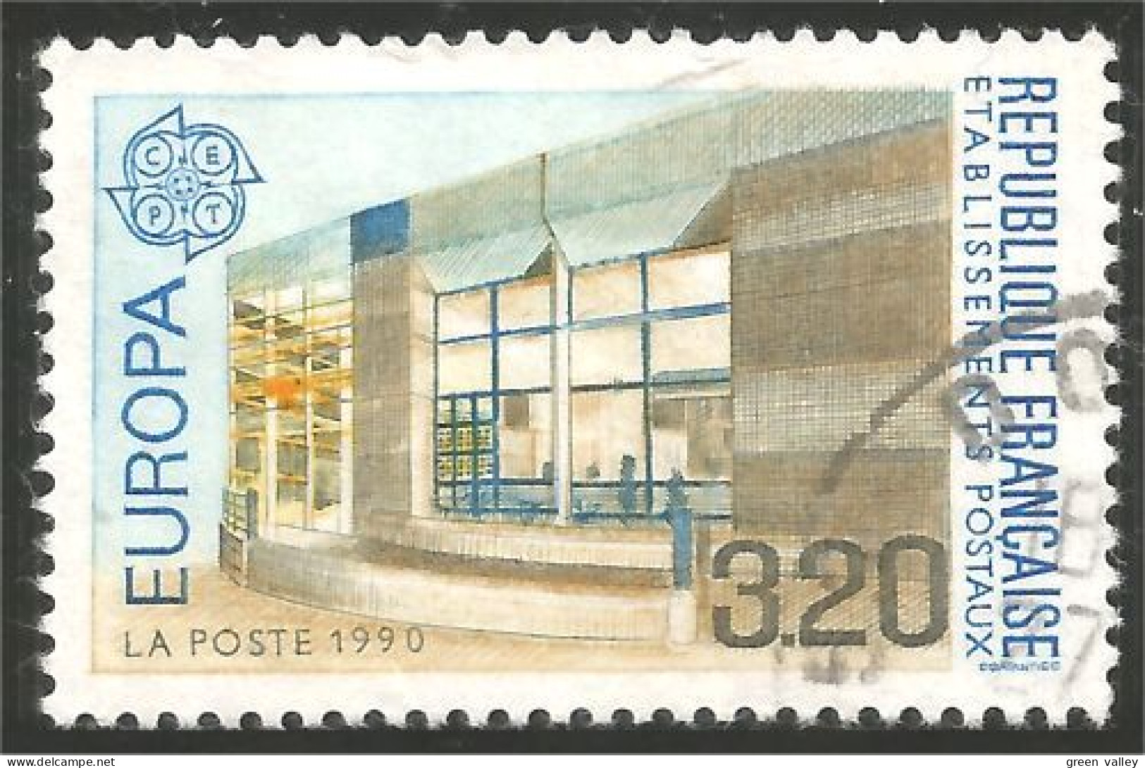 EU90-12b EUROPA-CEPT 1990 France Bureaux Postes Postal Houses - Sonstige & Ohne Zuordnung
