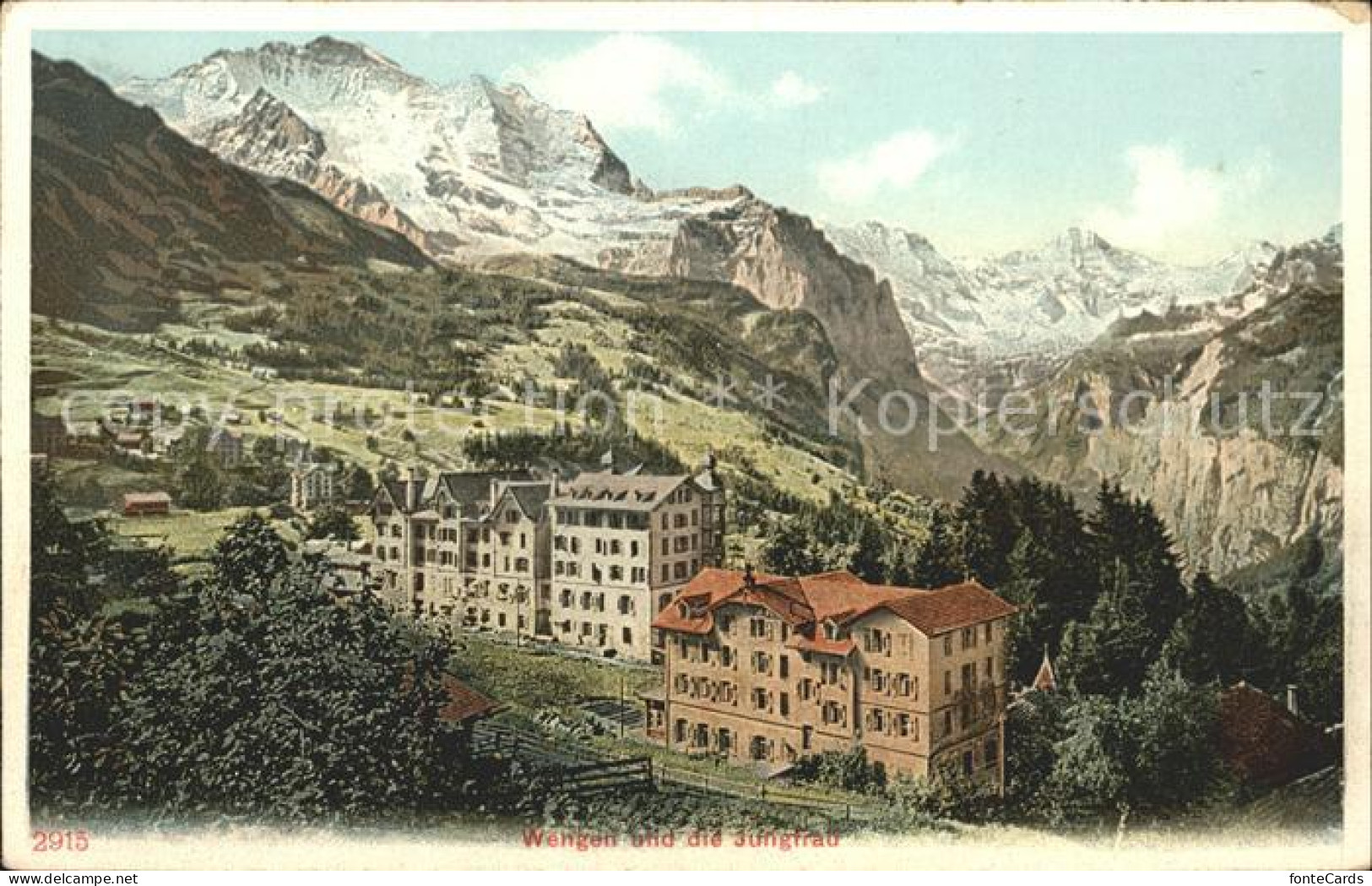 11762716 Wengen BE Teilansicht Mit Jungfrau Wengen - Other & Unclassified