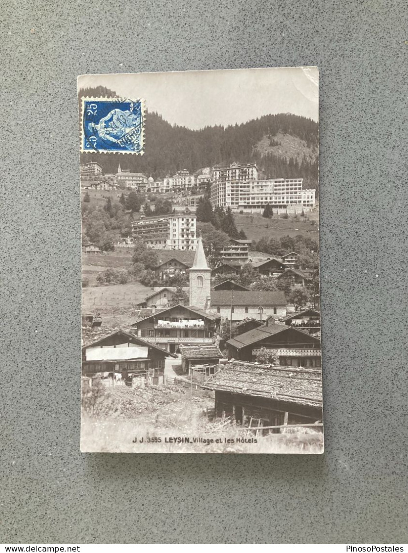 Leysin Village Et Les Hotels Carte Postale Postcard - Leysin