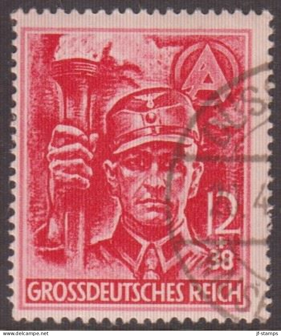 1945. GROSSDEUTSCHES REICH. SA-man. 12 + 38 Pf.__ Probably Cancelled To Order. Rare Stamp.  (Michel 909) - JF136196 - Oblitérés