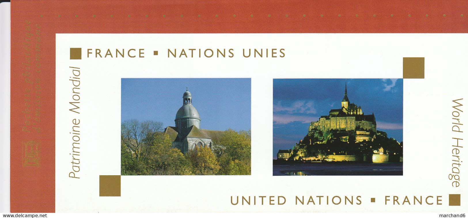 2006 France Nations Unies Pochette Souvenir N°27 émissions Communes Patrimoine Mondial N°3923/24 Et 554/55 Neuf ** - Other & Unclassified