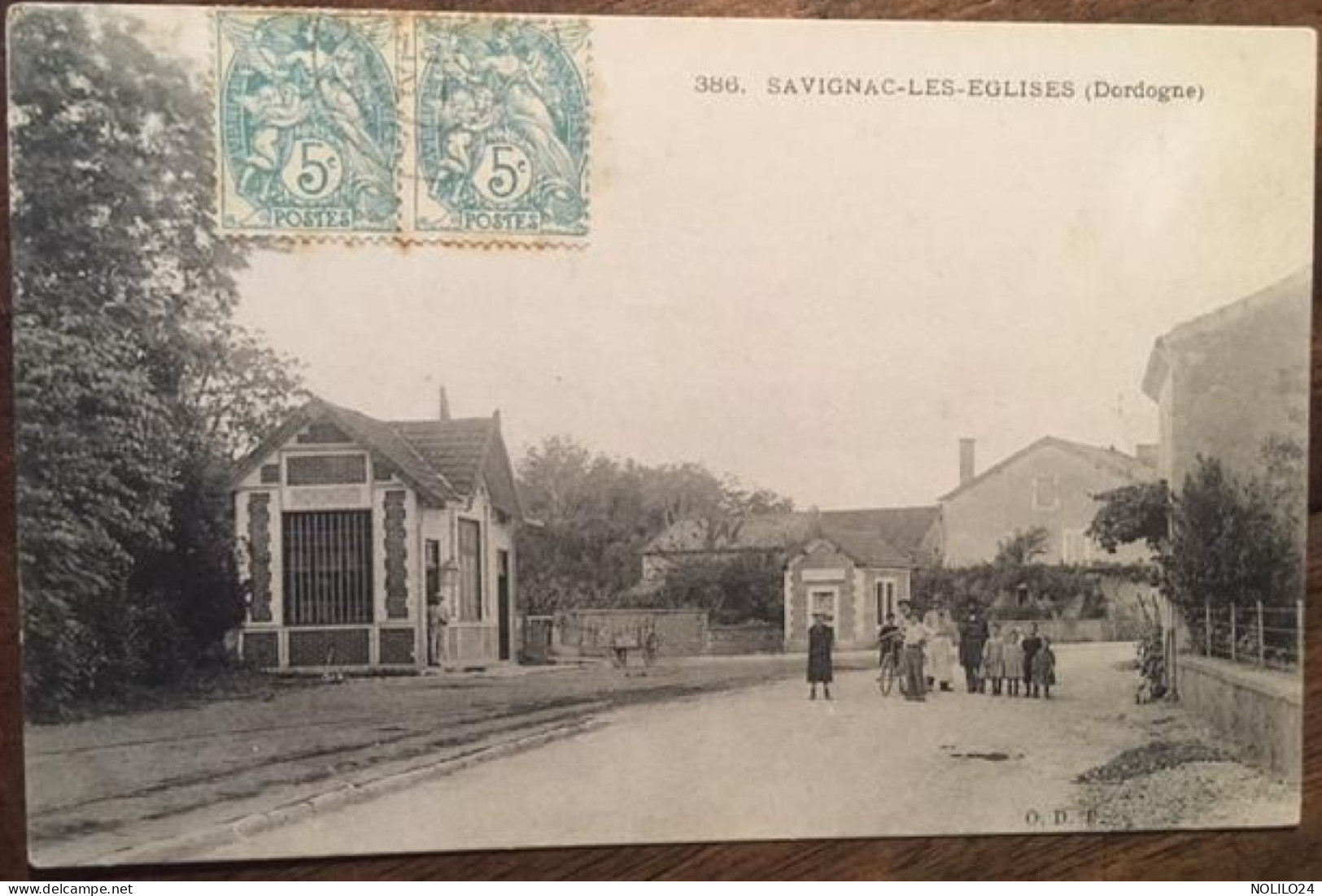Cpa 24 Dordogne, SAVIGNAC LES EGLISES, Voies Ferrées, Animée, éd O.D.P 386, écrite En 1905 - Other & Unclassified