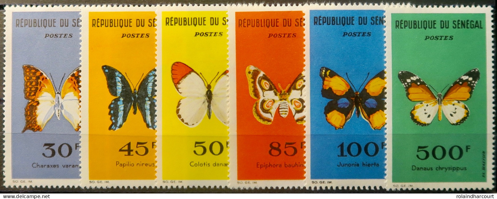 R2253/825 - SENEGAL - 1963 - Papillons - SERIE COMPLETE - N°226 à 231 NEUFS* - Senegal (1960-...)