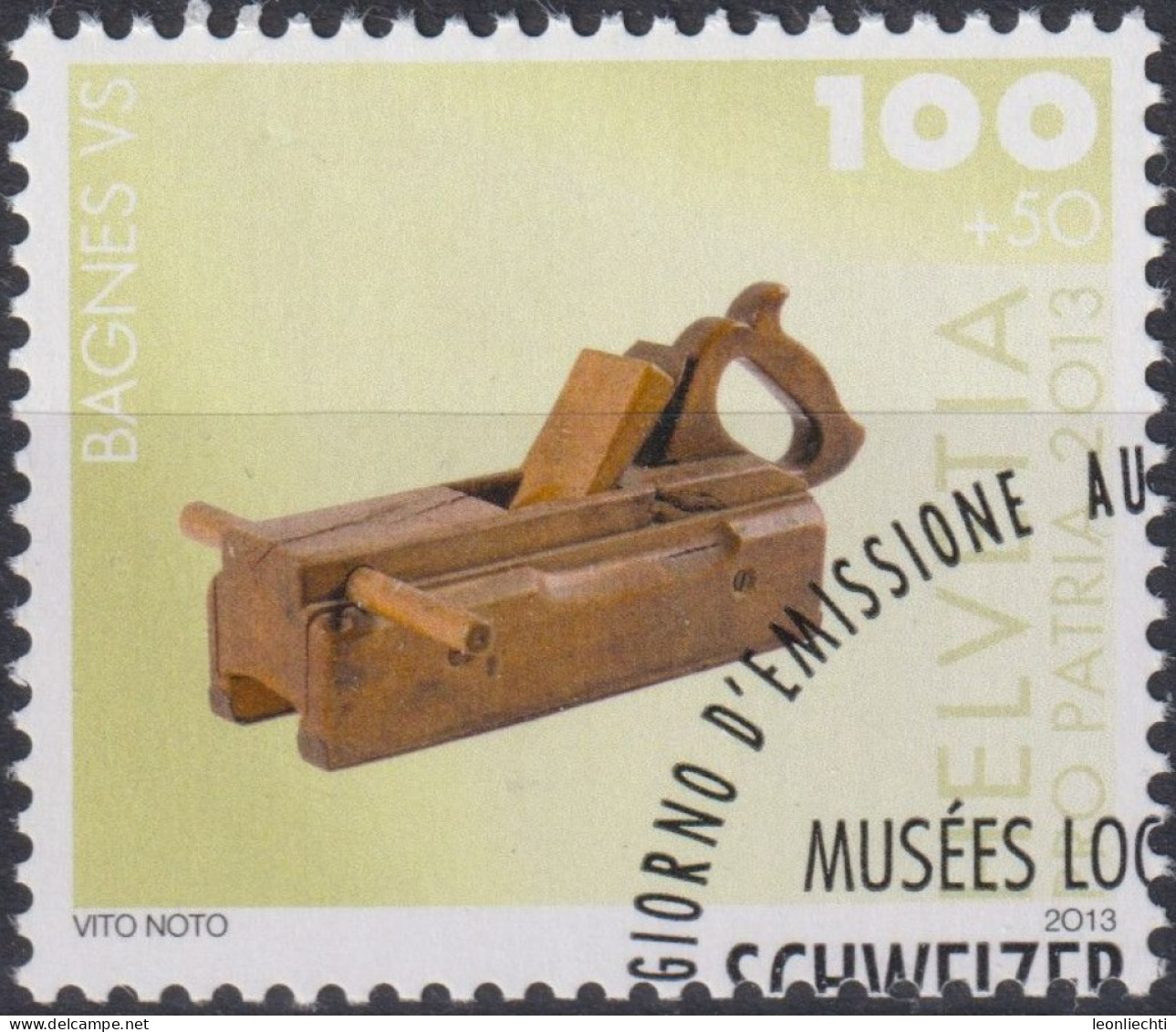2013 Schweiz Pro Patria, Dorfmuseum Bagnes VS, ⵙ Zum:CH B323, Mi:CH 2296, Yt:CH 2220, - Oblitérés