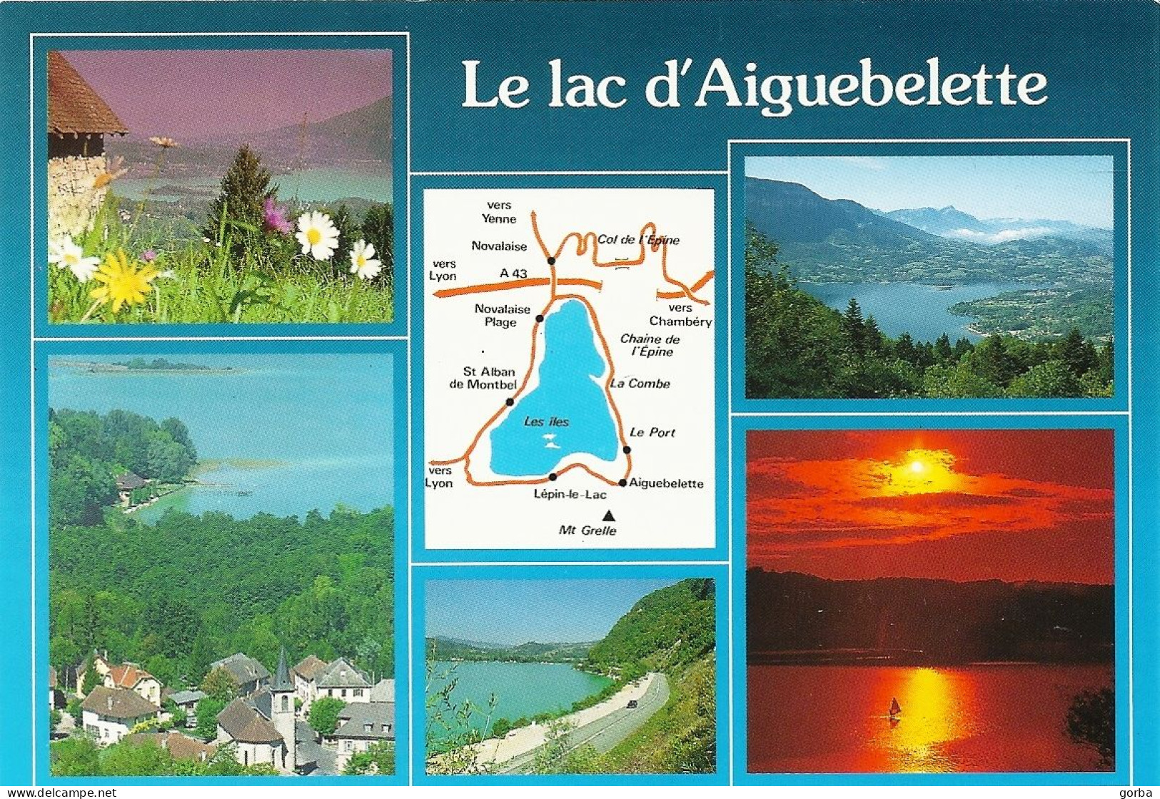 *CPM - 73 - AIGUEBELETTE - Multivues - Le Lac Et Le Village - Aiguebelle