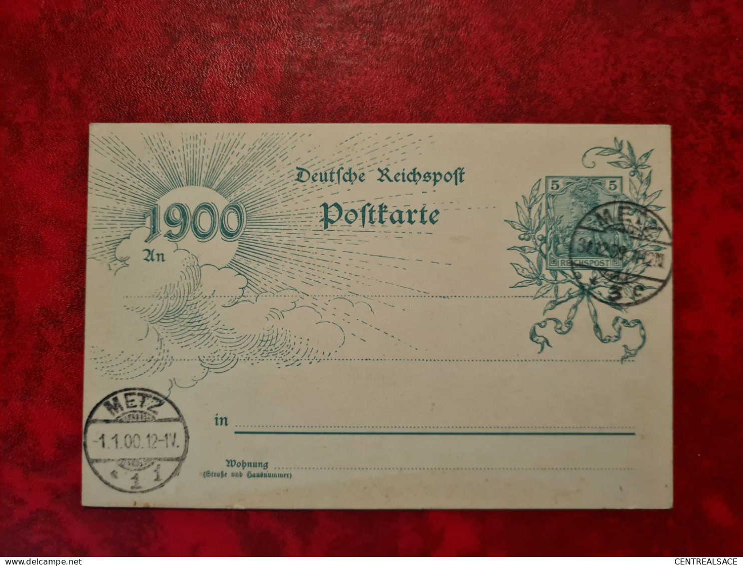 CARTE ENTIER GANZACH METZ 1900 - Cartas & Documentos