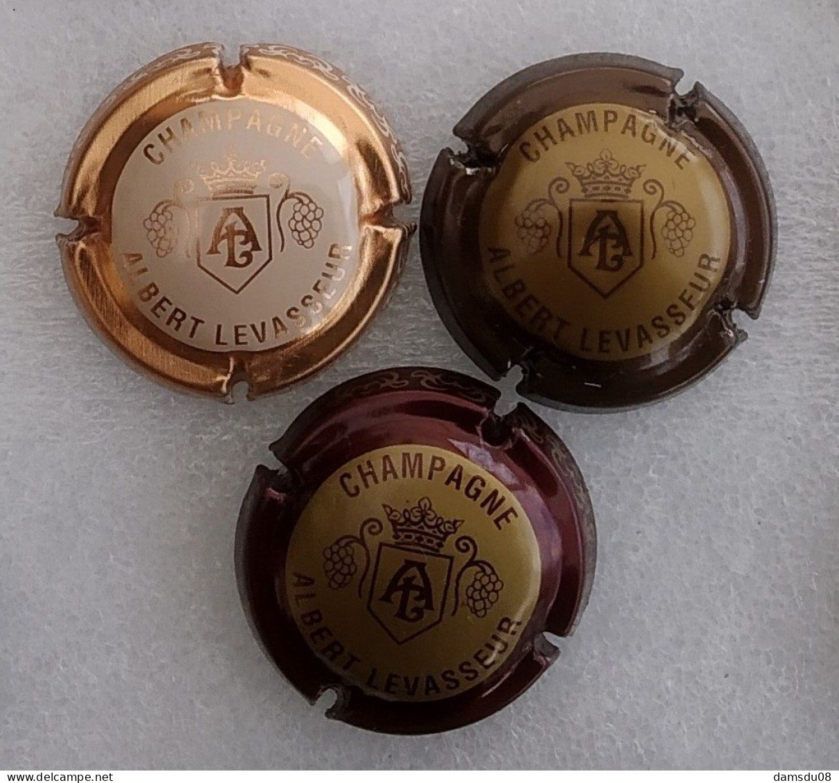 3 Capsules De Champagne Levasseur Albert - Sonstige & Ohne Zuordnung