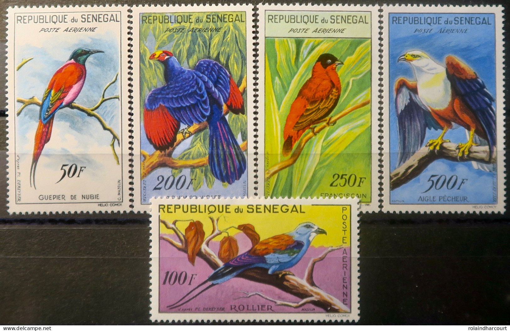 R2253/826 - SENEGAL - 1960/1963 - POSTE AERIENNE - BELLE SERIE COMPLETE - N°31 à 35 NEUFS* - Senegal (1960-...)