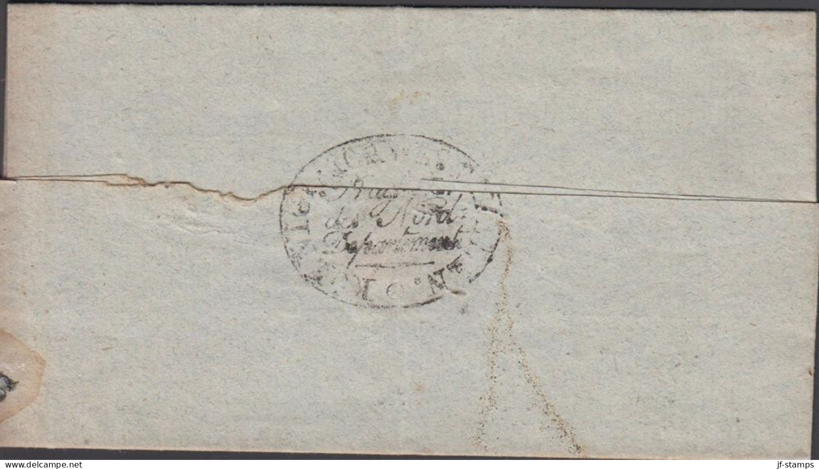 1810. DEUTSCHLAND Interesting Very Old Cover Cancelled Praefectur Der Nord-Departement. Reverse Sender Can... - JF432393 - Vorphilatelie