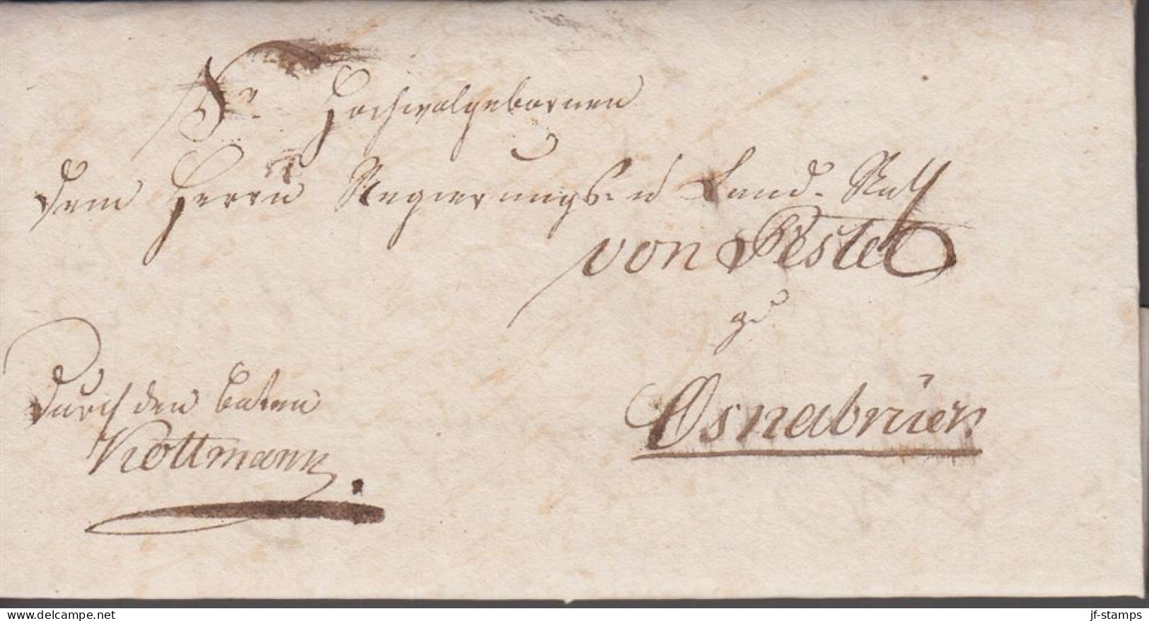 1830. DEUTSCHLAND. Very Interesting And Beautiful Old Double Used Cover. Bruche And Osnabrien.  - JF436620 - Vorphilatelie