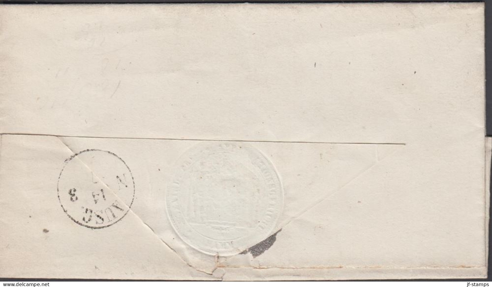 1855. DEUTSCHLAND. Fine Cover Cancelled HAMM 11/7 + The Unusual OVAL CANCEL Binge. Reverse Seal From GERIC... - JF436626 - Vorphilatelie