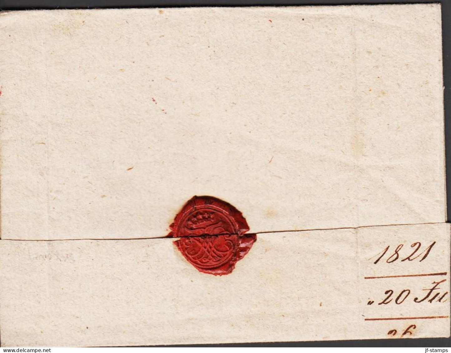 1821. DEUTSCHLAND. Interesting Cover To Leipzig With Beautiful Postmark ANNABERG 24. Jan. 21. Sachsen. Fin... - JF545735 - Vorphilatelie