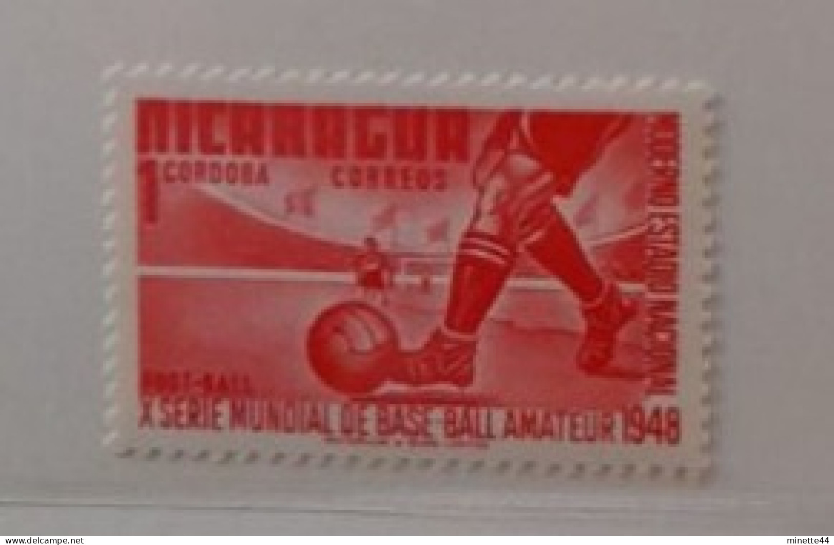 NICARAGUA 1949 STADIUM  MNH** FOOTBALL FUSSBALL SOCCER CALCIO VOETBAL FUTBOL FUTEBOL FOOT FOTBAL - Unused Stamps