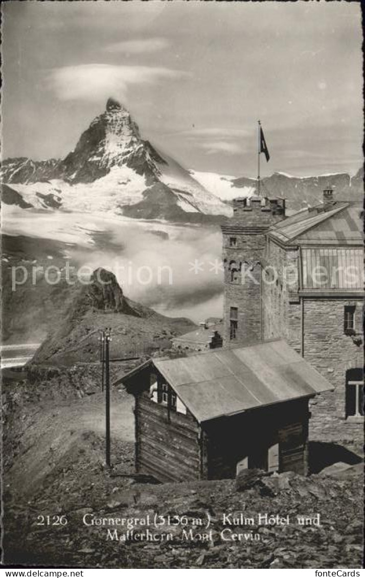 11761676 Gornergrat Zermatt Kulm Hotel Matterhorn Mont Cervin Gornergrat Zermatt - Autres & Non Classés