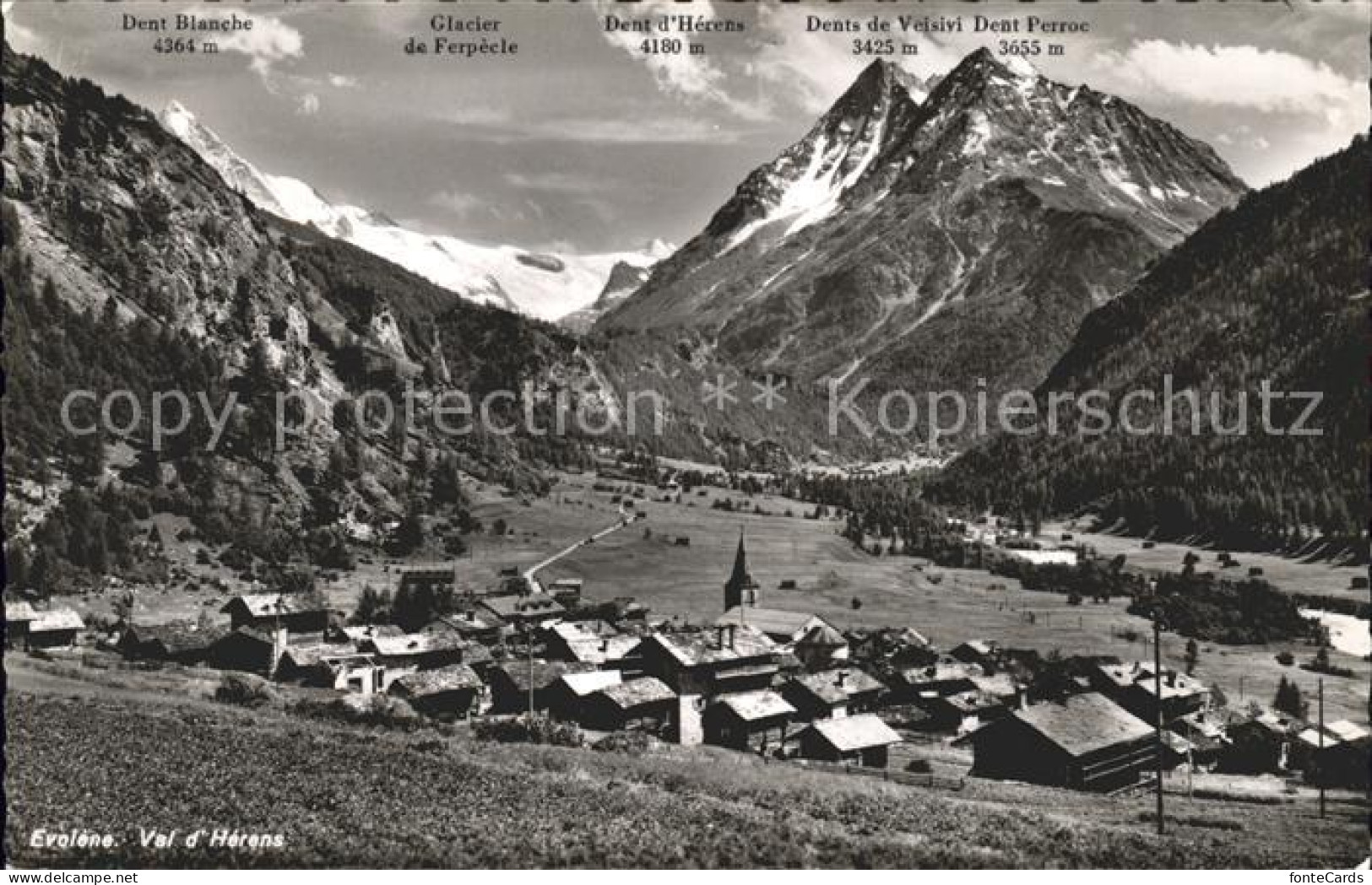 11761666 Evolene Val D  Herens Glacier Dent Blanche  Evolene - Andere & Zonder Classificatie