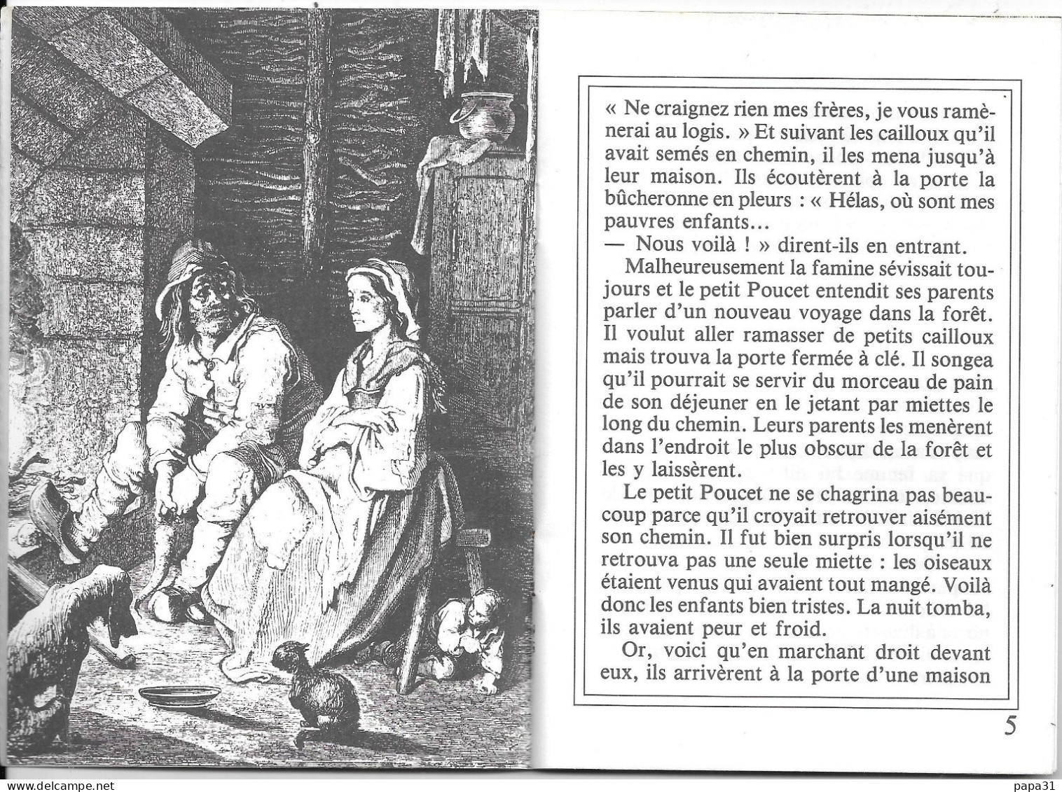 Carte Postale Livre   " LE PETIT POUCER " D'après Charles Perrault - Märchen, Sagen & Legenden