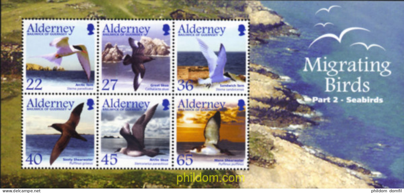 127444 MNH ALDERNEY 2003 AVES MIGRATORIAS - Alderney