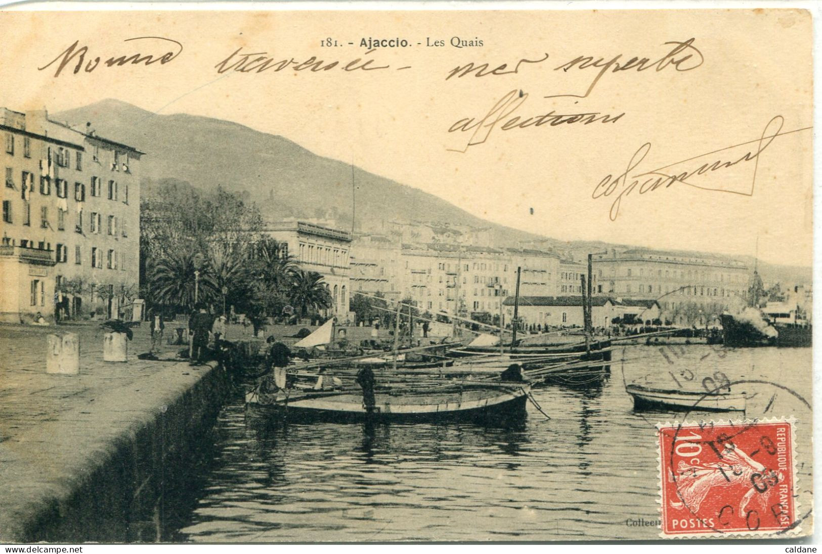 -2A - CORSE  - AJACCIO - Les Quais.   -    Collection. J.Moretti,Corte. N°: 181 - Ajaccio