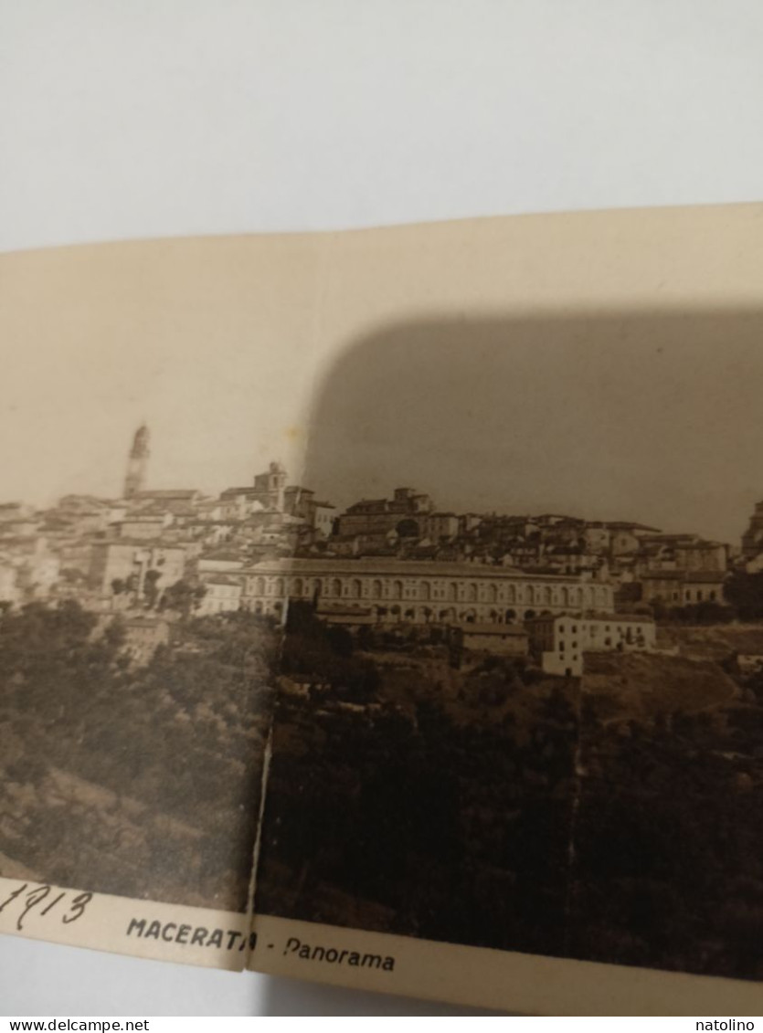 Fp VG 1913 Macerata Cartolina Doppia Panorama Bella - Macerata