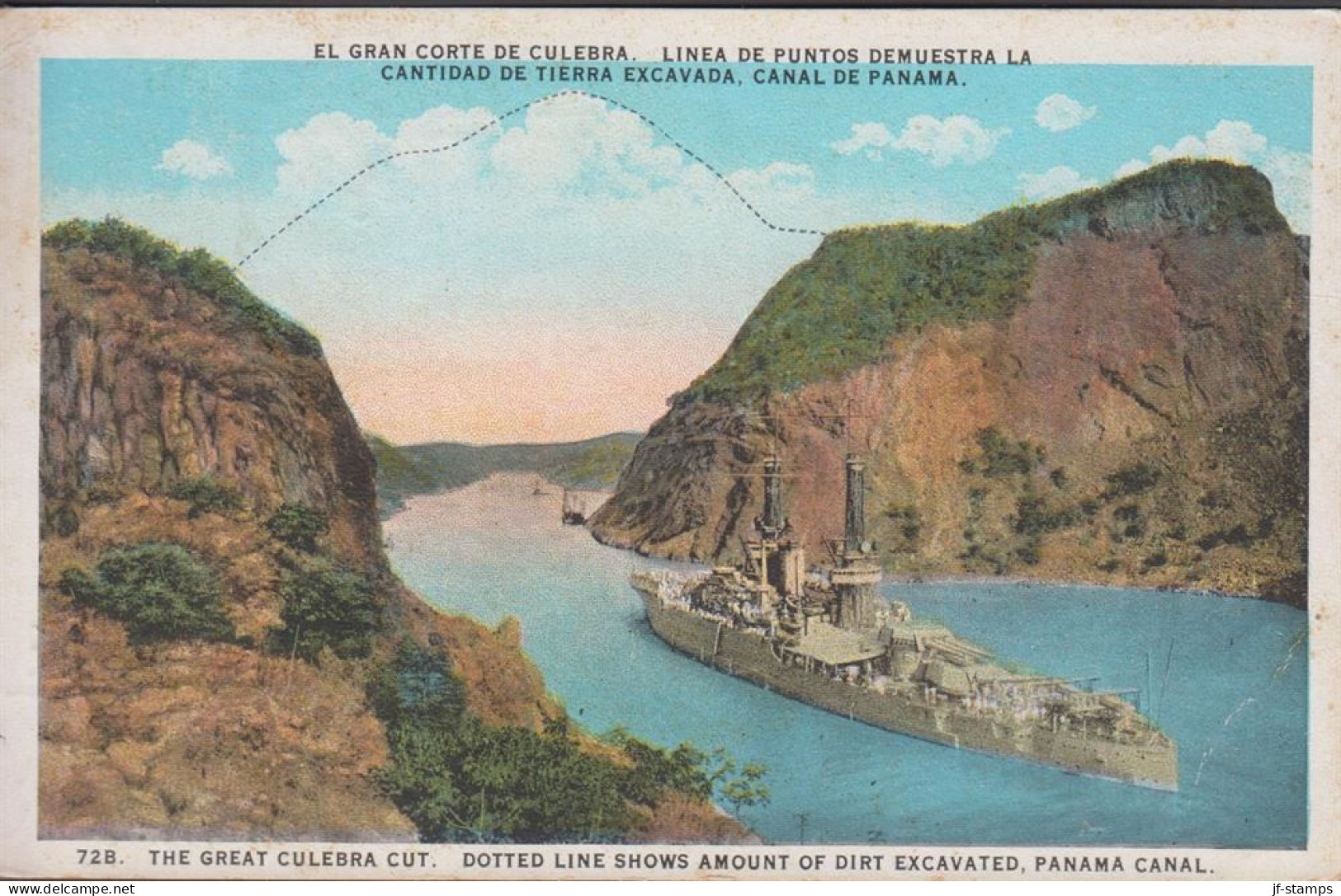 1926. CANAL ZONE.  2 CENTS USA Overprinted CANAL ZONE On Postcard (THE GREAT CULEBRA CUT. DOTT... (Michel 57) - JF432589 - Panama