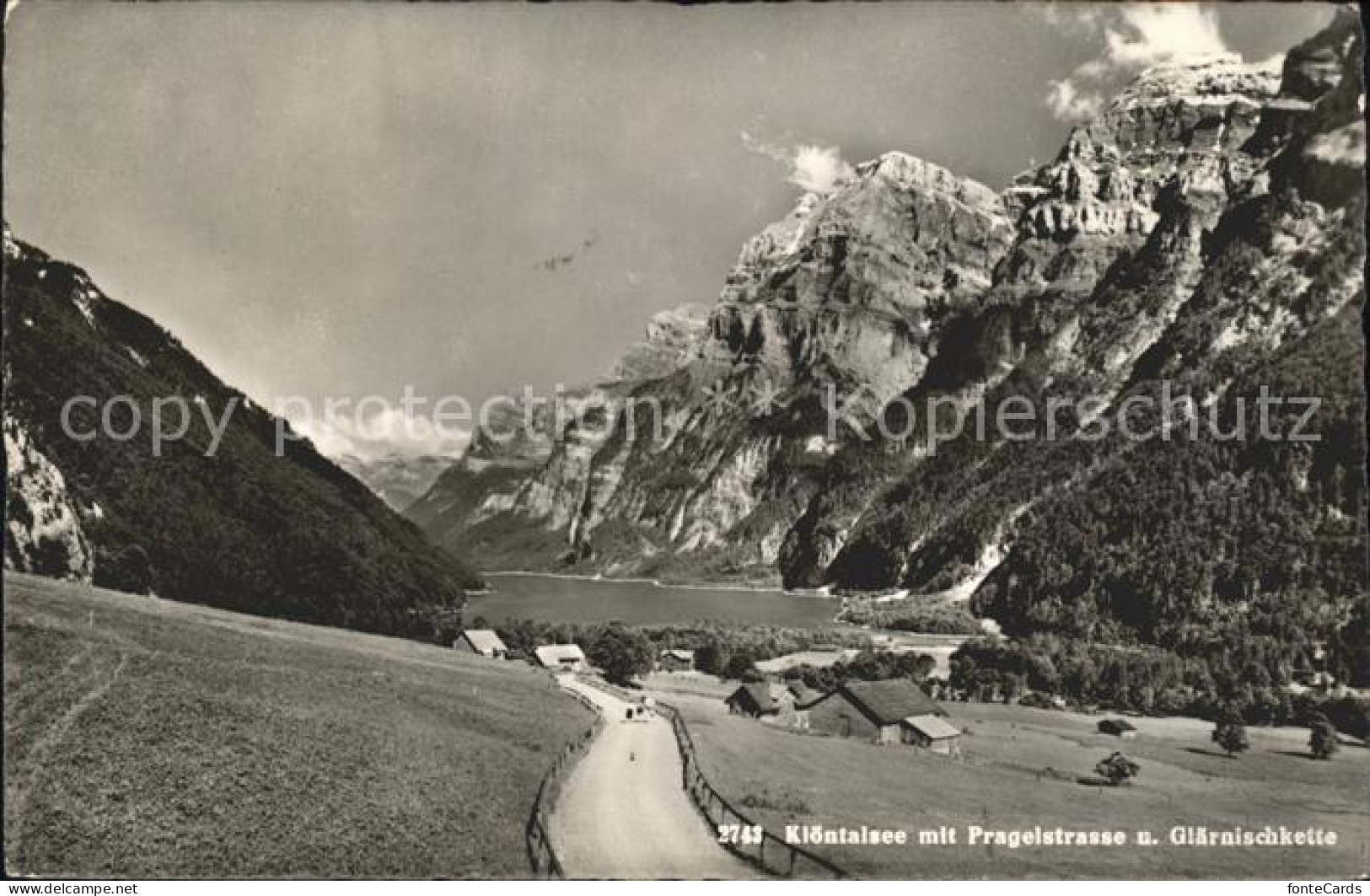 11758636 Kloental See Mit Pragelstrasse Und Glaernischkette Kloental - Autres & Non Classés