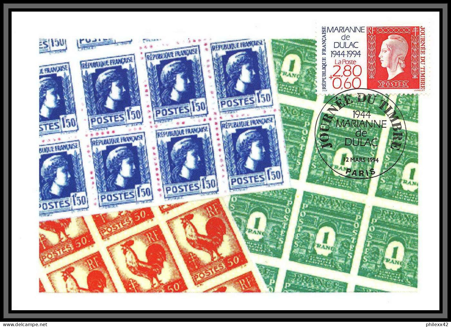 57530/ Carte maximum (card) France Année 1994 N°2854/2917 49 cartes différentes état superbe édition CEF