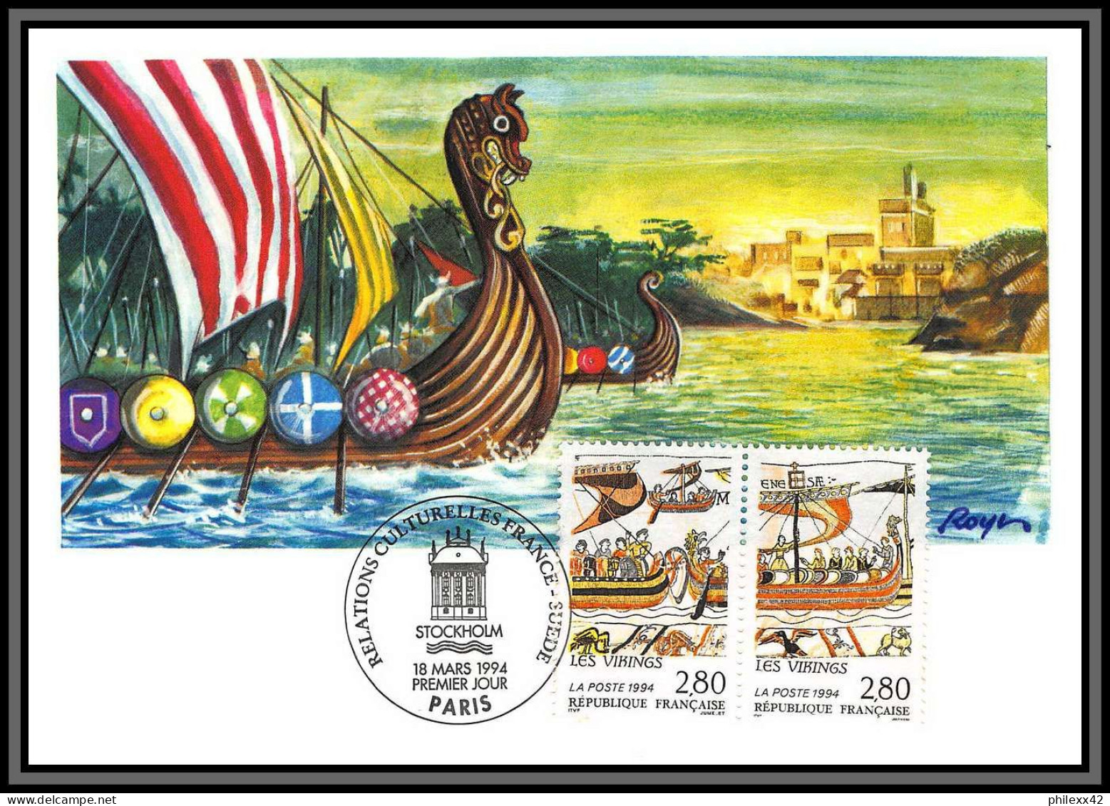 57530/ Carte maximum (card) France Année 1994 N°2854/2917 49 cartes différentes état superbe édition CEF