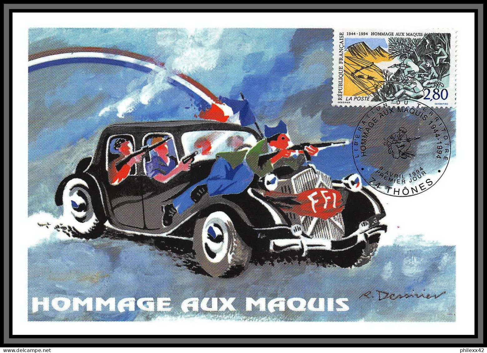 57530/ Carte maximum (card) France Année 1994 N°2854/2917 49 cartes différentes état superbe édition CEF