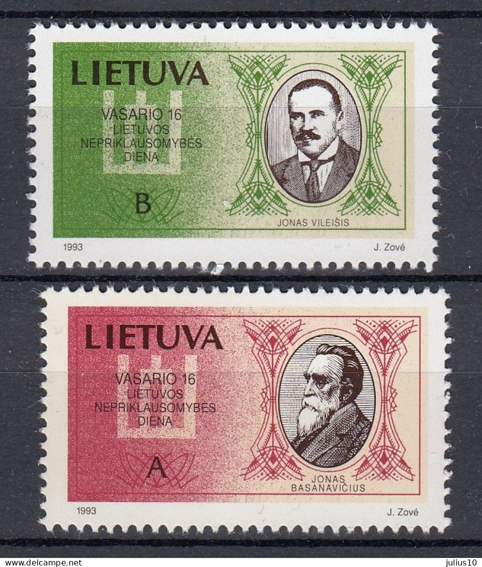 LITHUANIA 1993 Famous People MNH(**) Mi 516-517 #Lt1174 - Lituanie