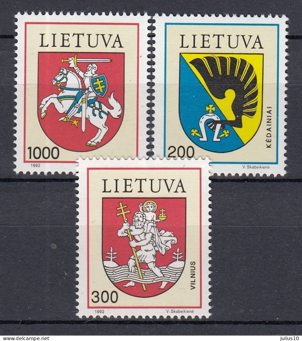 LITHUANIA 1992 Coat Of Arms MNH(**) Mi 505-507 #Lt1176 - Lituanie