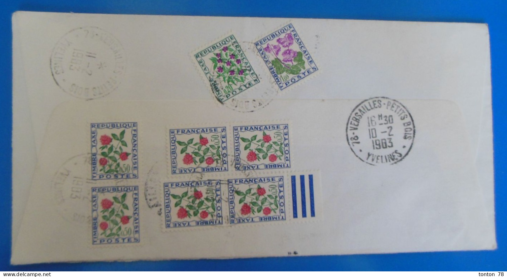 TIMBRES SUR LETTRE   -  TAXE  -  RECTO VERSO - 1960-.... Brieven & Documenten