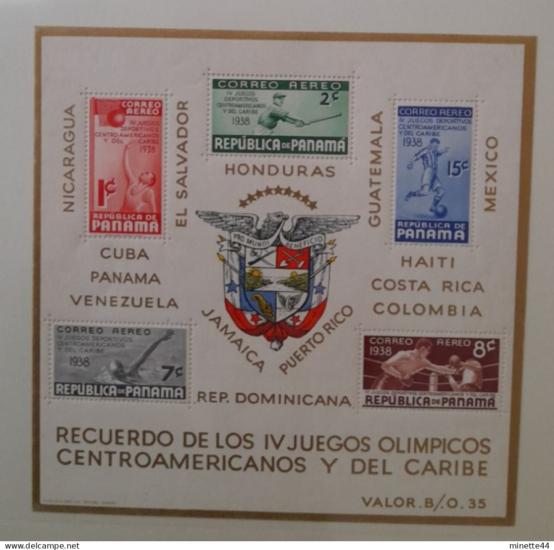 PANAMA 1938  MNH** FOOTBALL FUSSBALL SOCCER CALCIO VOETBAL FUTBOL FUTEBOL FOOT FOTBAL BASE BASKET SWIMMING BOXE - Unused Stamps