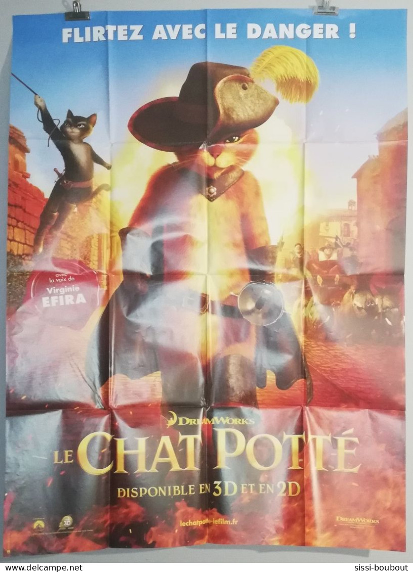 Affiche Originale De Cinéma "Le Chat Botté" De 2011 - Affiches & Posters