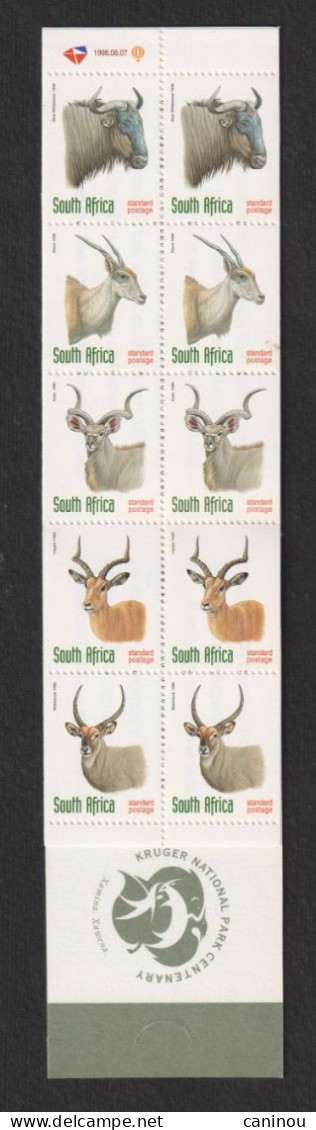 AFRIQUE DU SUD   Y & T CARNET C998b ANTILOPES PARC KRUGER 1998 NEUF - Booklets